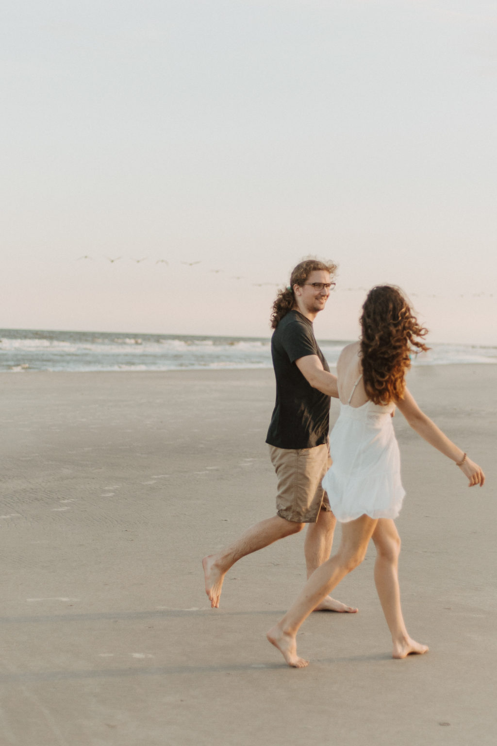 folly beach couple's shoot at blue hour - palmtopinephotography.com